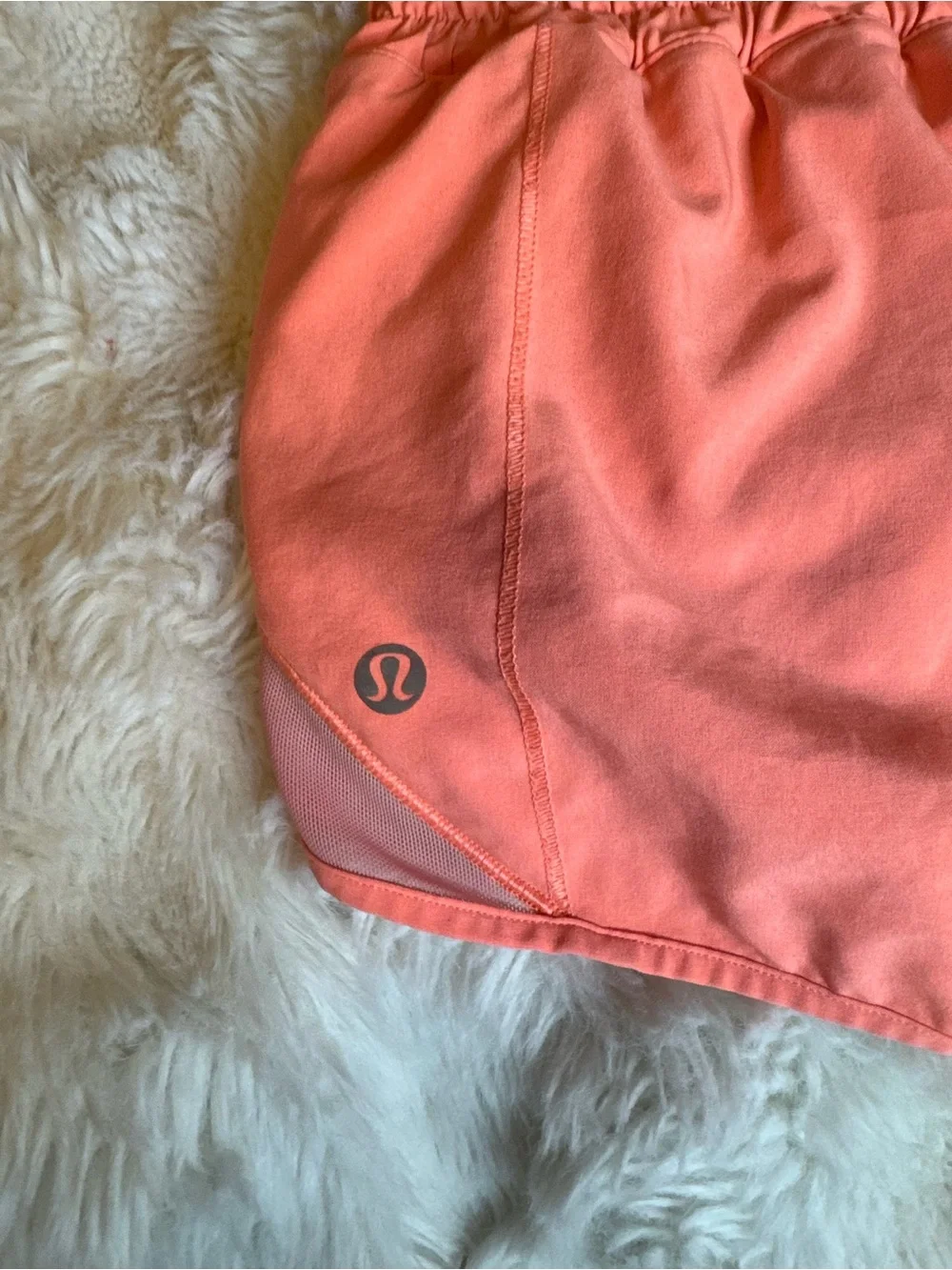 Coral lululemon align tank and short set